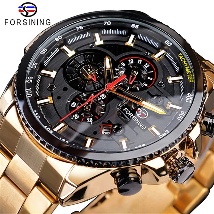 Montre automatique mécanique pour homme en acier inoxydable | AKSIORA