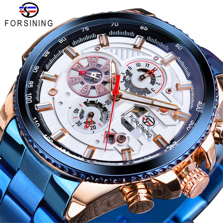 Montre automatique mécanique pour homme en acier inoxydable | AKSIORA