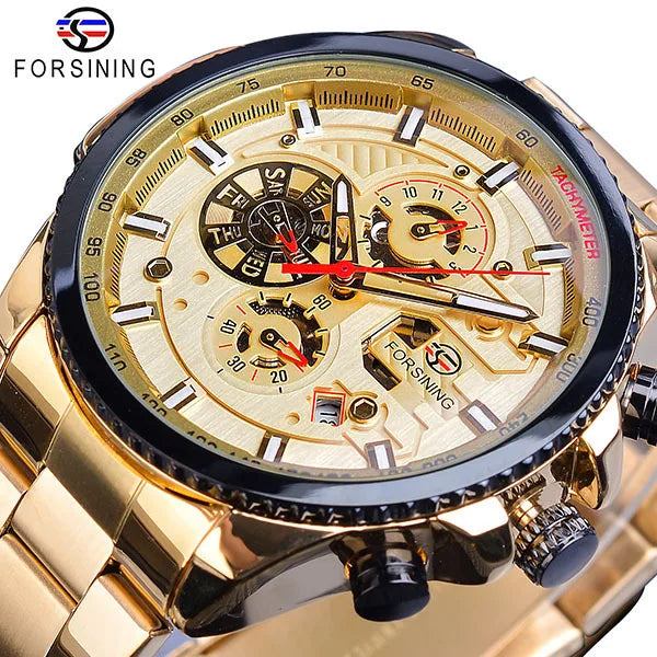 Montre automatique mécanique pour homme en acier inoxydable | AKSIORA