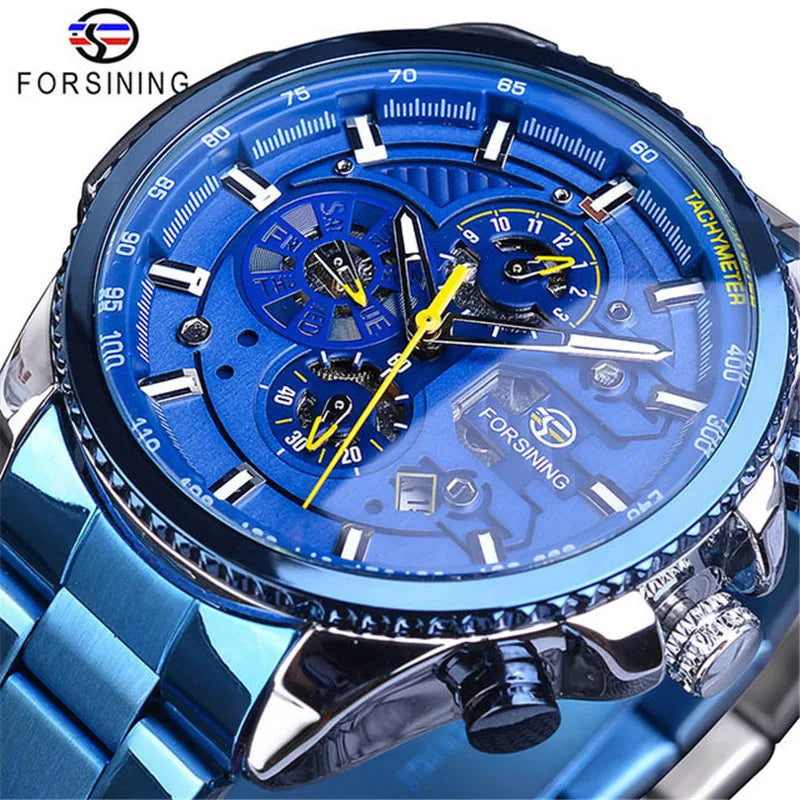 Montre automatique mécanique pour homme en acier inoxydable | AKSIORA
