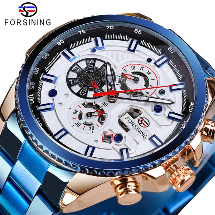 Montre automatique mécanique pour homme en acier inoxydable | AKSIORA