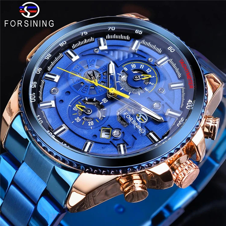 Montre automatique mécanique pour homme en acier inoxydable | AKSIORA