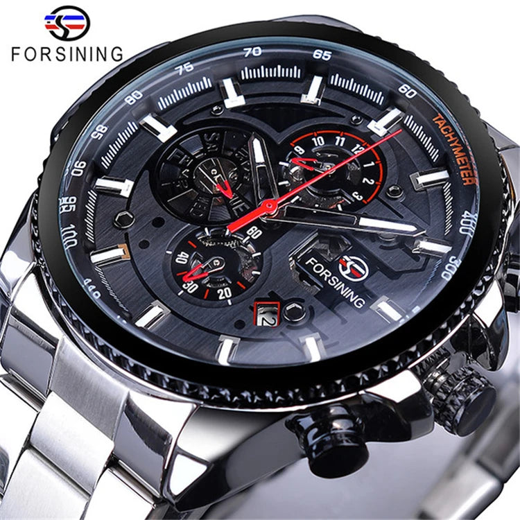 Montre automatique mécanique pour homme en acier inoxydable | AKSIORA