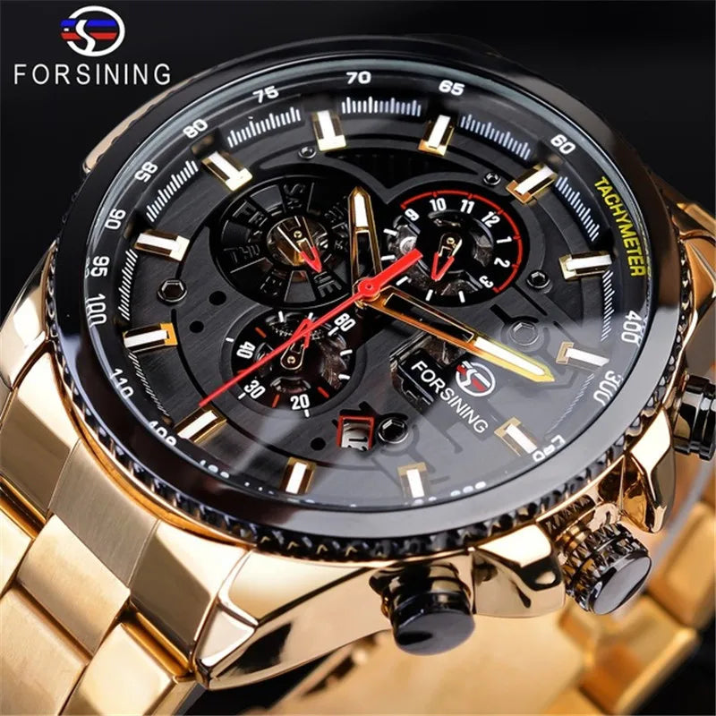 Montre automatique mécanique pour homme en acier inoxydable | AKSIORA