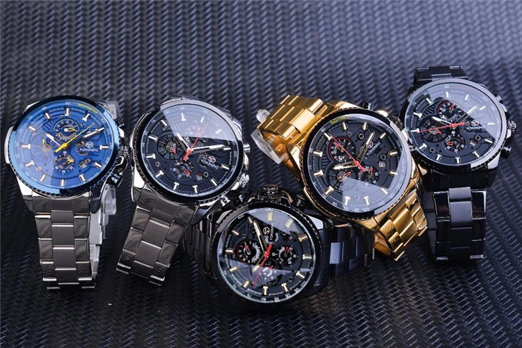 Montre automatique mécanique pour homme en acier inoxydable | AKSIORA