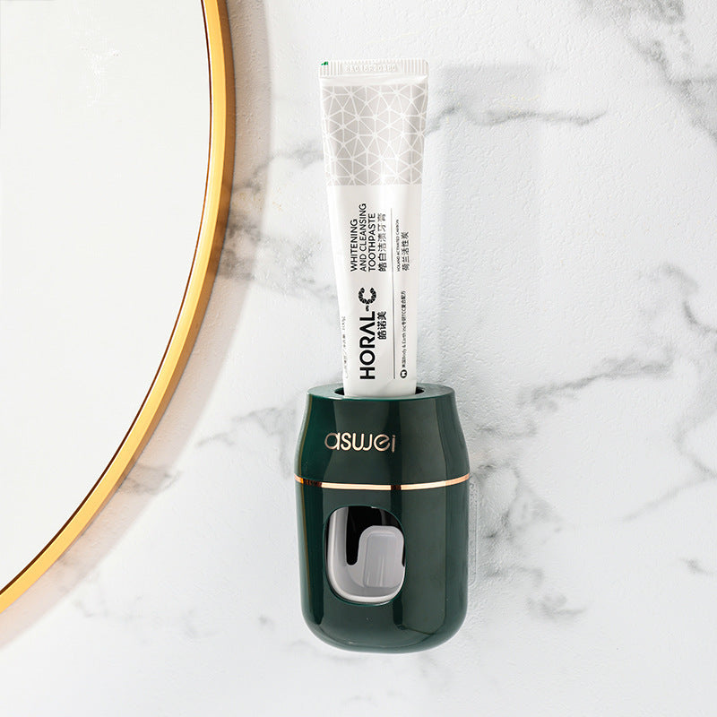 Distributeur automatique de dentifrice mural avec porte-brosses | AKSIORA