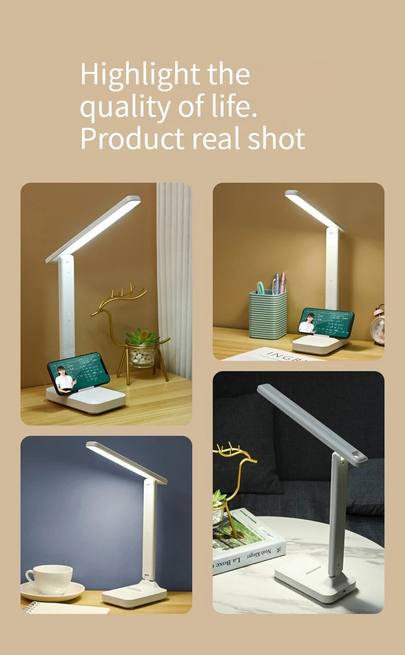 Lampe de bureau LED pliable et rechargeable – Éclairage réglable