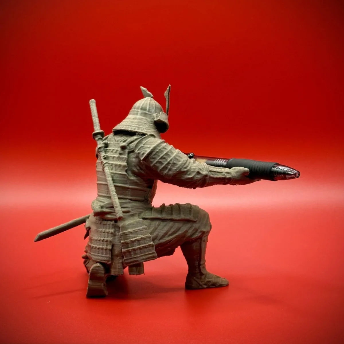 Porte-stylos Samouraï 3D – Organisateur de bureau décoratif