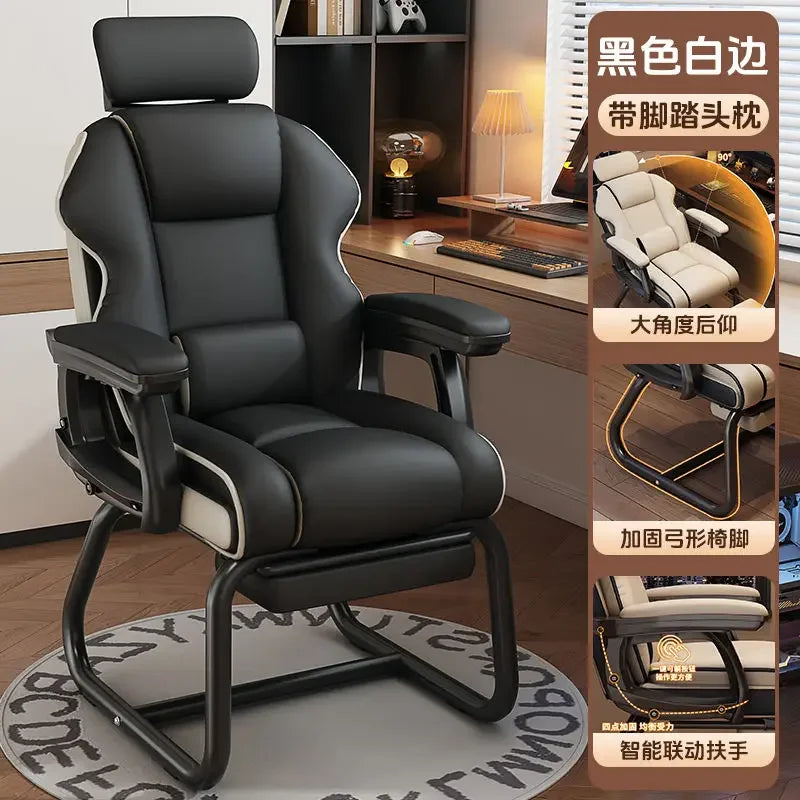Chaises de bureau ergonomiques, chaise relaxante pour gamers, Crisla Furniture avec short pour garçon, chaise longue de jeu pliable