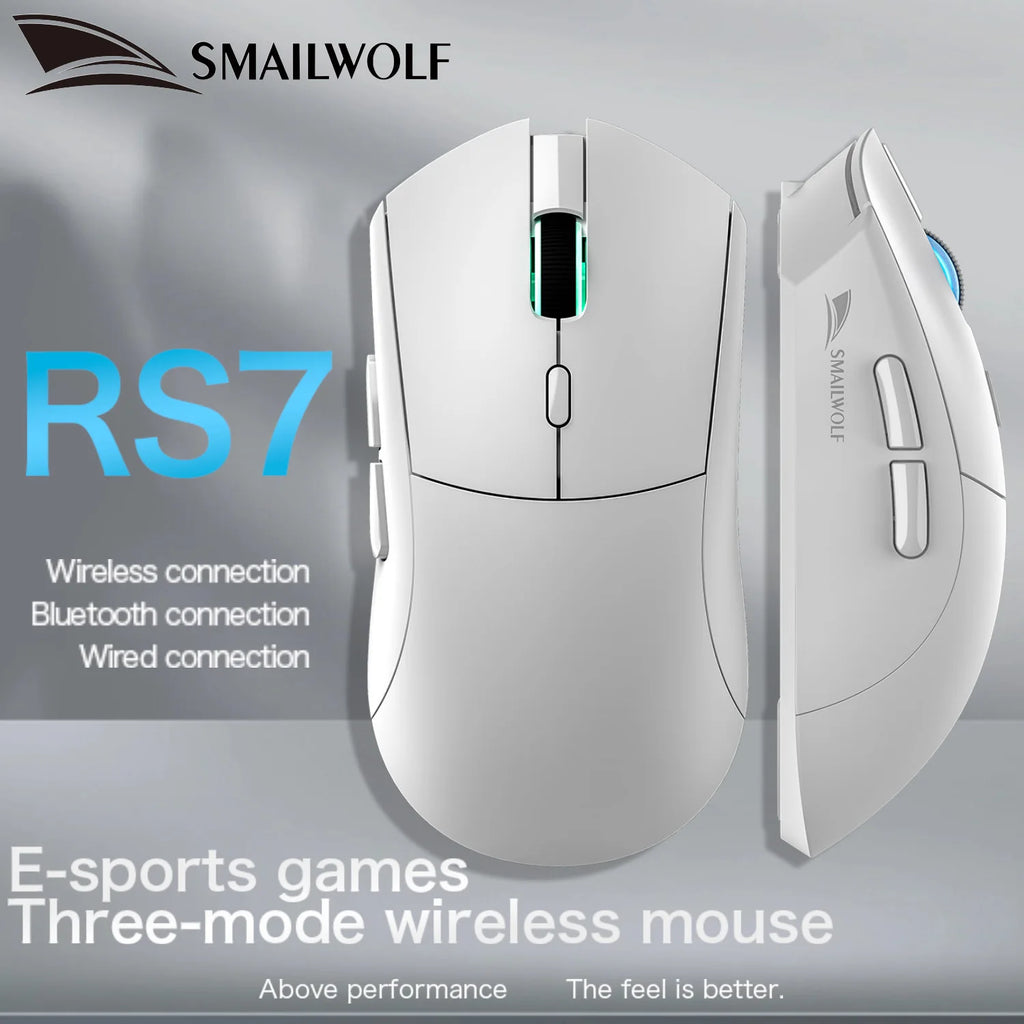 Souris gaming sans fil RS7 – Bluetooth, rechargeable et haute précision
