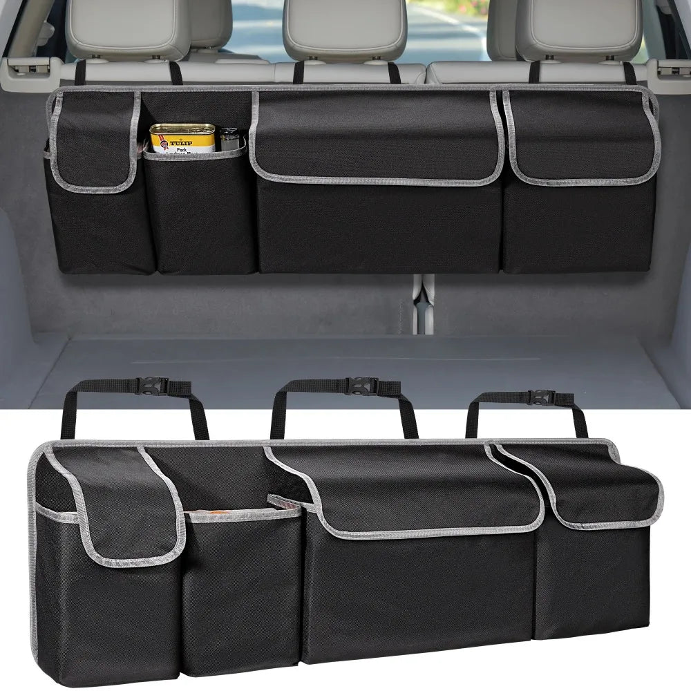 Organisateur de coffre de voiture suspendu – 4 poches de rangement