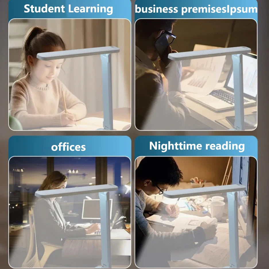Lampe de bureau LED pliable et rechargeable – Éclairage réglable