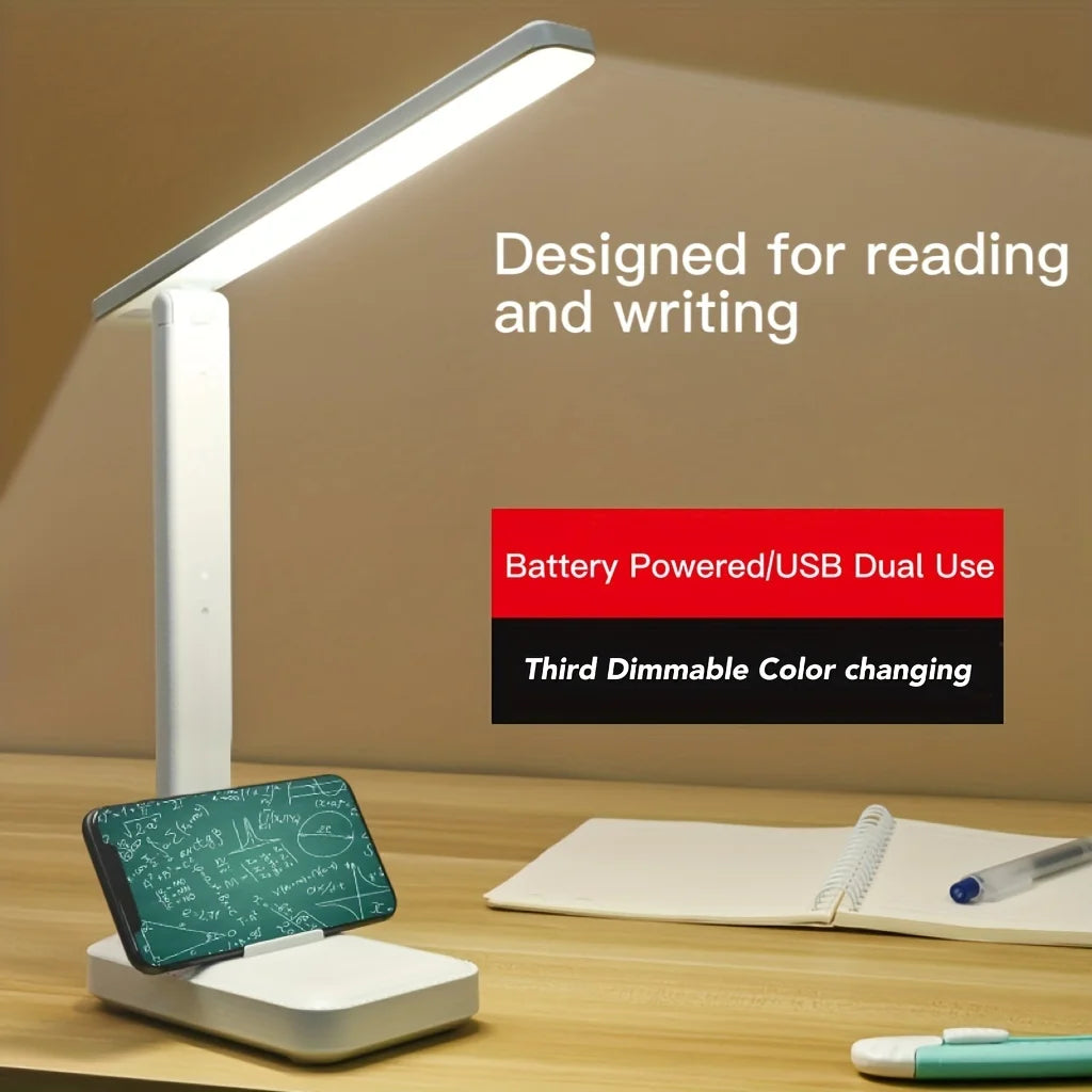 Lampe de bureau LED pliable et rechargeable – Éclairage réglable