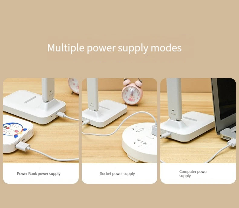 Lampe de bureau LED pliable et rechargeable – Éclairage réglable