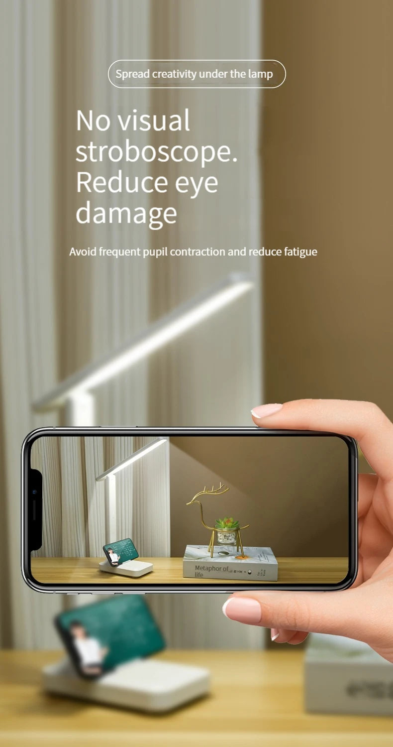 Lampe de bureau LED pliable et rechargeable – Éclairage réglable