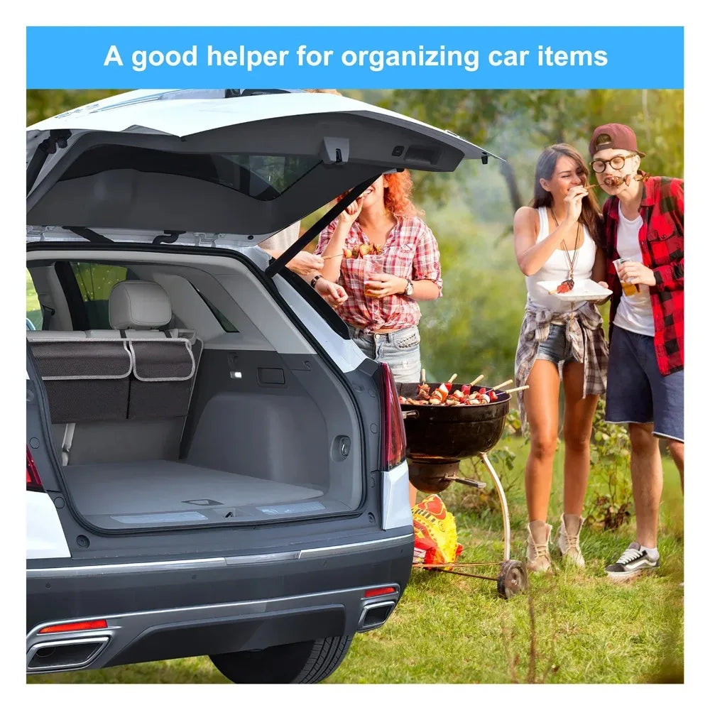 Organisateur de coffre de voiture suspendu – 4 poches de rangement
