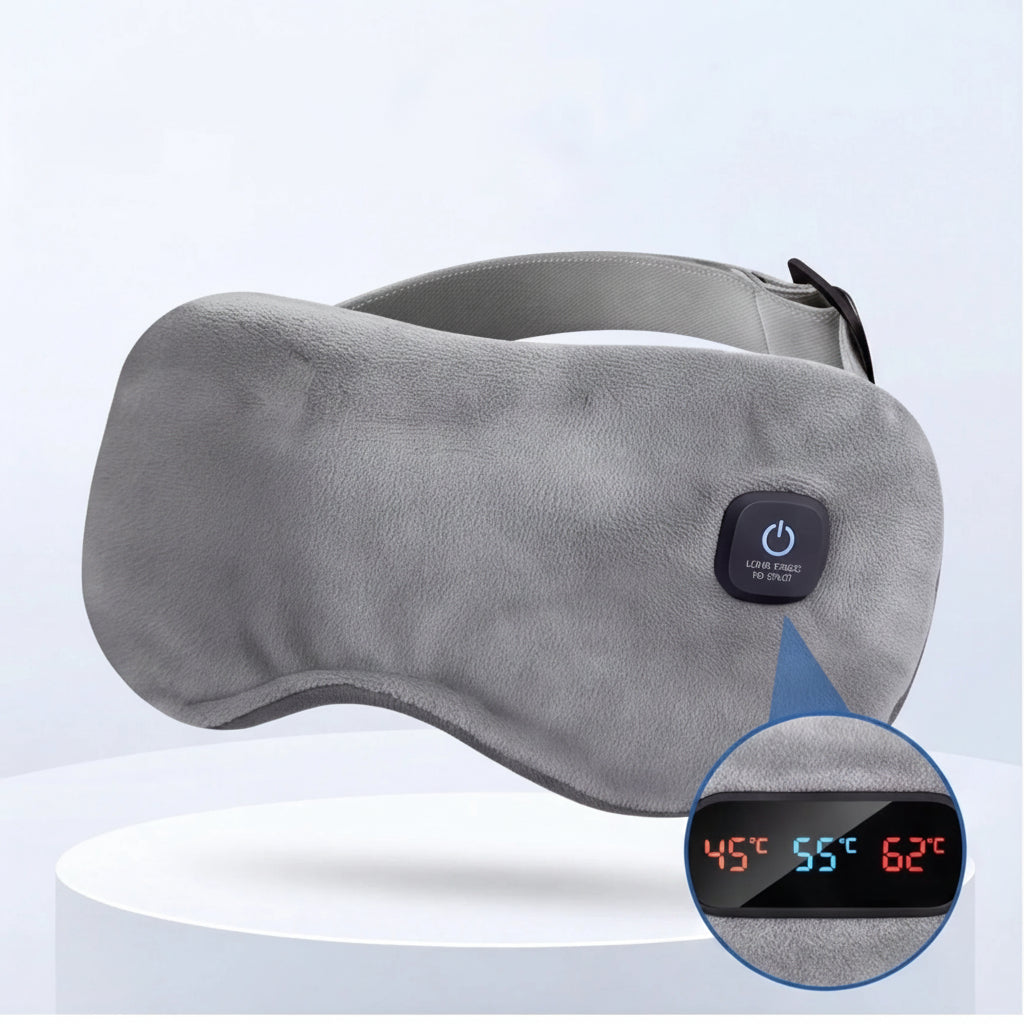 Masque pour les Yeux Chauffant à 3 Niveaux de Température – Compresse Chaude Rechargeable