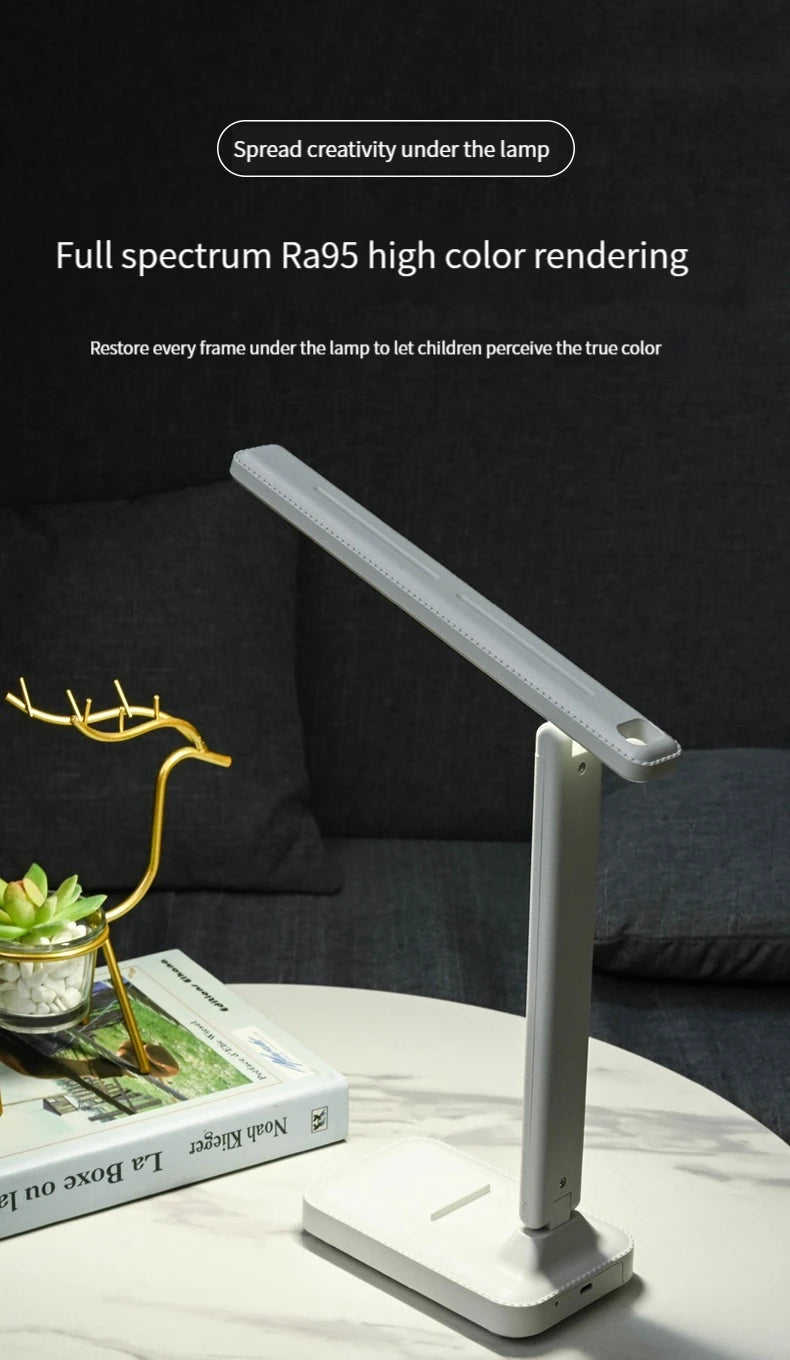Lampe de bureau LED pliable et rechargeable – Éclairage réglable